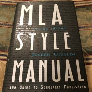 MLA Style Manual  second edition by Joseph Gibaldi